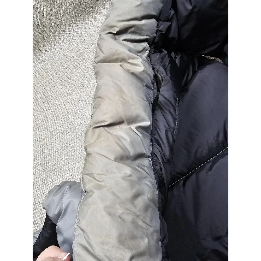 The North Face Vest Mens XL Gray 700 Goose Down Nuptse Puffer Hooded Full Zip